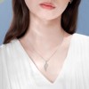 Clotth Diamond Angel Wings Necklace 925 Sterling Silver 16'' Cable Chain, Shinning Diamond Jewelry for Women For Wedding and Birthday - 2 of 4