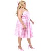Rubies Women's Plus Size Barbie Movie Perfect Day Pink Gingham Dress - 2 of 4