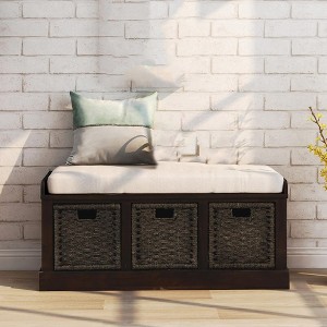 Shoe Storage Bench for Entryway,Entryway Bench with Storage Removable Basket, Shoe Cabinet with Hidden Storage for Entryway Living Room - 1 of 4