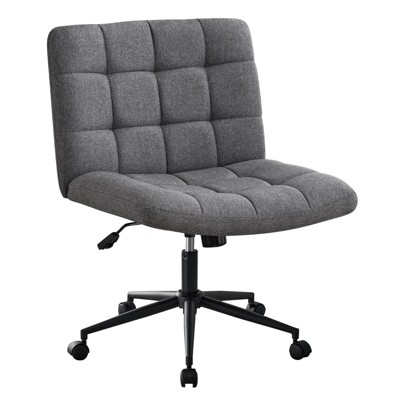 Ridstar Adjustable Height Armless Office Chair with Wheels For Living Room & Office-Dark Grey