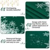 Classic Winter Snowflake Christmas Tablecloth,Winter Holiday Snowflake Print Xmas Easy Care Table Cloth Decoration Table Cover - 3 of 4