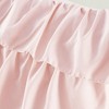 5 Pcs Elegant Ruffled Solid Comforter Set, Graceful All Season Home Textile for Lux Bedroom Decor, Blush, Full/Queen - 2 of 4