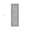 Ivory Blue And Gray Oriental Area Rug - 3 of 4