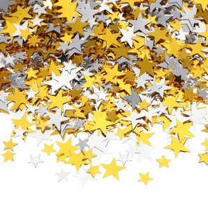 Unique Bargains Party Supply Plastic Lightweight Waterproof Twinkle Metallic Stars Foil Confetti 0.13 Ibs - 1 of 4