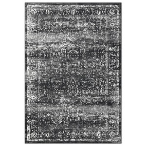 Washable Distressed Floral Print Living Room Rugs, Vintage Abstract Floor Cover for Bedroom, Large Non Slip Dining Room Rugs - 1 of 4