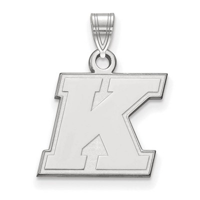 Black Bow Jewelry 14k White Gold Kent State Golden Flashes NCAA Small Pendant