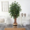 Nearly Natural 7-ft Sakaki Artificial Tree in Handmade Natural Cotton Planter - 3 of 4