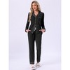 INSPIRE CHIC Womens Long Sleeve Button Down Notch Collar Pajamas Set Pants with Pockets - 2 of 4