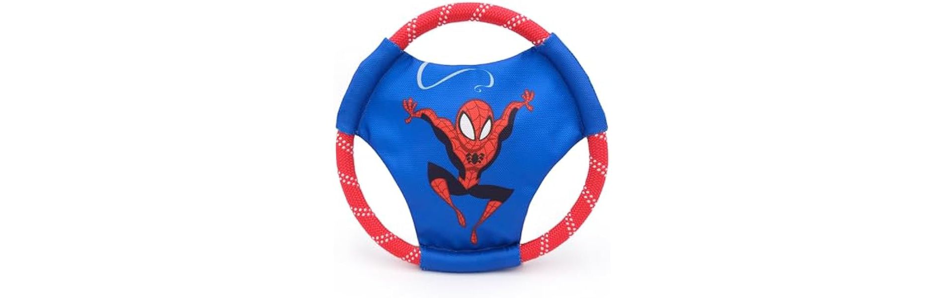 ZippyPaws Marvel Rope Gliderz - Durable Outdoor Dog Toy, Pet Flying Disc, Soft Frisbee Dog Toy - Spider-Man