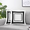 Sweet Jojo Designs Set of 2 Decorative Accent Kids' Throw Pillows 18in. Hotel Black and White - 2 of 4