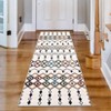 Machine Washable Boho Vintage Area Rug Non-Slip Non-Shedding Geometric Indoor Distressed Soft Low Pile Carpet for Living Room Bedroom Kitchen - 2 of 4