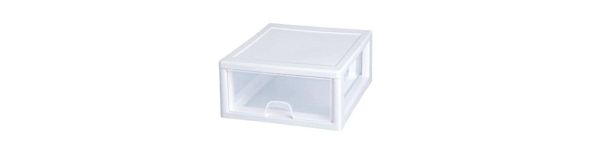 Sterilite 14 In. x 6 In. x 17 In. 16 Quart White Stackable Storage Drawer