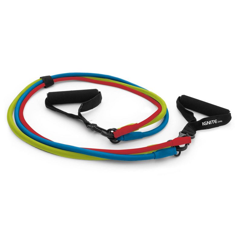 Ignite by SPRI Resistance 3 in 1 Band Kit - Blue/Yellow/Pink, 3 of 10