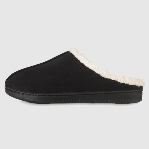 Isotoner Women's Rory Microsuede Hoodback Slippers - Black Xl : Target