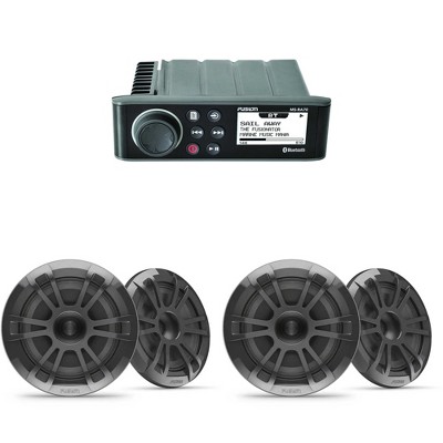 Fusion Entertainment MS-RA70 Marine Entertainment System with Bluetooth with 2 Pairs Fusion EL-F653SPG 010-02080-23 EL Series 6.5" 2-Way Marine Coa...