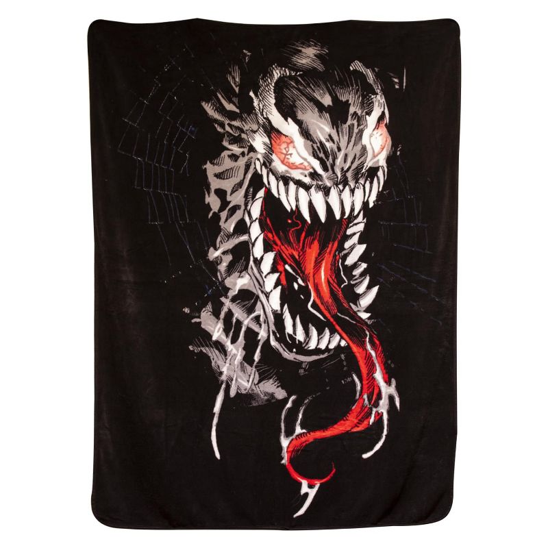 Surreal Entertainment Marvel Venom Lightweight Fleece Throw Blanket | 45 x 60 Inches, 1 of 7