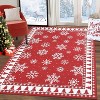 Christmas Area Rug, Xmas Tree & Snowflake Carpet, Washable Non-Slip Stain-Resistant Holiday Decorative Floor Cover - 3 of 4