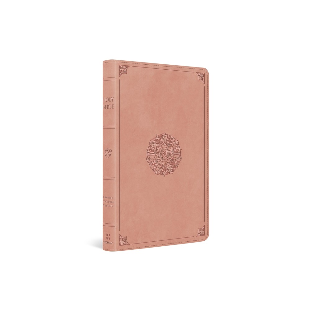 ESV Thinline Bible, Red Letter (Trutone, Blush Rose, Emblem Design) - by Esv Bibles (Leather Bound)