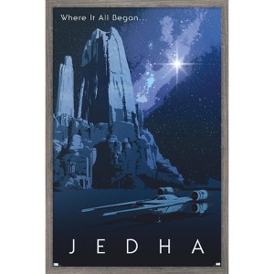 Trends International Star Wars: Jedha - Where It All Began by Russell Walks Framed Wall Poster Prints - 1 of 4