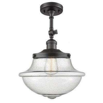 Oxford - 1 Light Adjustable Semi-Flush Mount In Traditional Style-15.5 Inches Tall and 11.75 Inches Wide