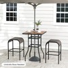 Tangkula 4PCS 30" Bar Height Bistro Stools Outdoor Bar Stools w/ Breathable Fabric Seat - 4 of 4