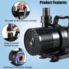 Coucheta Large Fountain Submersible Water Pump, 170W 180° Pond Pump Ajustable Outlet Ultra Quiet Aquarium, for Fish Tank, Aquarium, Hydroponic - 4 of 4