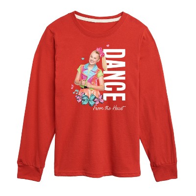 Boys' JoJo Siwa Dance From the Heart Long Sleeve Graphic T-Shirt - Red - Large