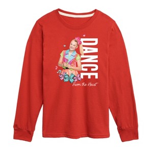 Boys' JoJo Siwa Dance From the Heart Long Sleeve Graphic T-Shirt - Red - Large - 1 of 4