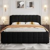 California King/King Size Upholstered Platform Bed with Headboard - ModernLuxe - 2 of 4