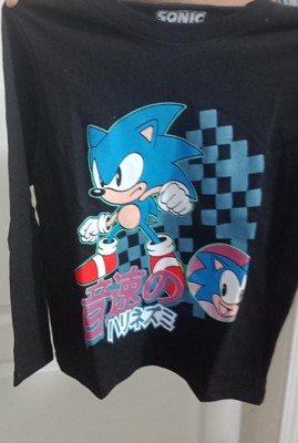 Sonic Frontiers Sonic The Hedgehog Crew Neck Long Sleeve Men's Black Tee :  Target