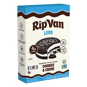 Rip Van Leos Cookies and Cream Sandwich Cookies - 6.76oz/4ct : Target