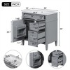 Tramull Modern Bathroom Vanity with Sink Top, 2 Drawers & Tip-Out Tray, Storage Cabinet with Soft-Close Doors - 2 of 4