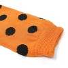 Wrapables Playful Patterns Baby & Toddler Leg Warmers, Orange and Black Polka Dots - 3 of 3