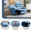 Hzlagm 54.8 in. W Faux Leather Reclining 2-Seater Loveseat - 3 of 4