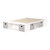 HomeStock Flexible Platform Bed with Storage and Baskets, Queen,Pure White - 2 of 4