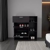 Airsurfer Shoe Storage Cabinet, 2 Tilt-Out Drawers, 1 Top Drawer, 3 Open Side Shelves, Vertical Design, Entryway or Bedroom Use - 2 of 4