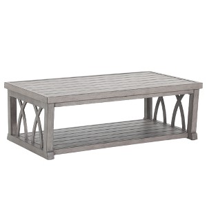 Cesicia 46'' X 23.8'' X 15.7'' in Gray Aluminum Rectangular Tea Table For Hosting Dinners & Office Decorations. Dining Table,Tea Table.Coffee Table. - 1 of 2
