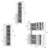 Famapy Combination Living Room Display Cabinet Tempered Glass Display Cabinet Storage Solutions - 3 of 4