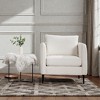 Mshliw Velvet Accent Chair with Upholstered Cushion, Modern Single Sofa Chair with Metal Legs and Pillow for Living Room Bedroom or Office - 2 of 4