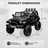 Kids Ride On Truck, 24V 2 Seater, Electric Vehicle for Toddlers, Switchable 2WD/4WD Ride On Car Toy, with RC, Trunk Storage - 3 of 4