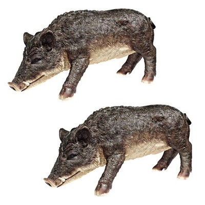 Design Toscano Razorback Wild Boar Statues: Set of Two