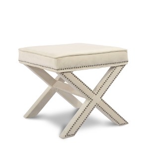 Meridian Furniture,Nixon Velvet Ottoman/Bench - 1 of 4