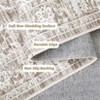 Machine Washable Area Rug, Soft Boho Vintage Distressed Carpet, Low Pile Rug with Non-Slip Backing for Living Room & Bedroom - 3 of 4