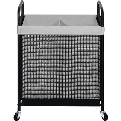 Laundry Hamper 3 Section, 120L Rolling Laundry Sorter Cart with Removable and Washable Liner Bag