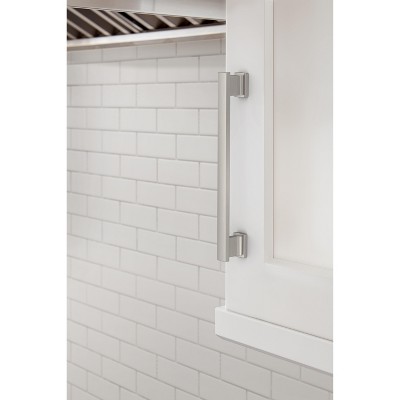 Triomphe Satin Nickel Modern Cabinet Pulls with Mounting Hardware