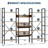 Triple-Column Adjustable Bookcase – 11 Shelves, 33LB/Shelf, Steel Frame & MDF Panels (Black) for Living Room, Office, Bedroom - 2 of 4