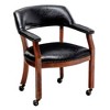 Breighton Home Take a Seat Dillon Armchair with Wheels in Black Vegan Leather - 2 of 4