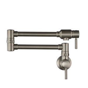 CASAINC Wall Mount Kitchen Pot Filler Faucet with Double Handle Swing Arm Spout - 1 of 4