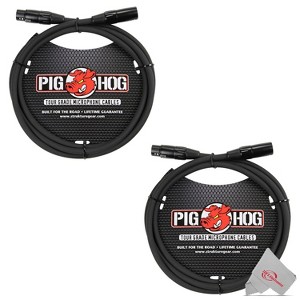 PigHog 8mm XLR Microphone Cable Male to Female 6 Ft Fully Balanced Premium Mic Cable - 2 Units - 1 of 3