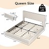 Bed Frame with Tall Tufted Wingback Headboard, Velvet Upholstered Platform Bed with 4 Storage Drawers, No Box Spring Needed - 2 of 4